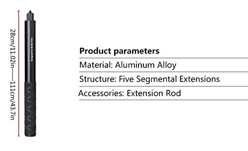 Invisible Monopod Selfie Stick for Insta360 One X3/X2/Rs Plus, Hero 13/12/11/10/9, SJCAM, Smartphones & Other Action Camera - Waterproof, Adjustable