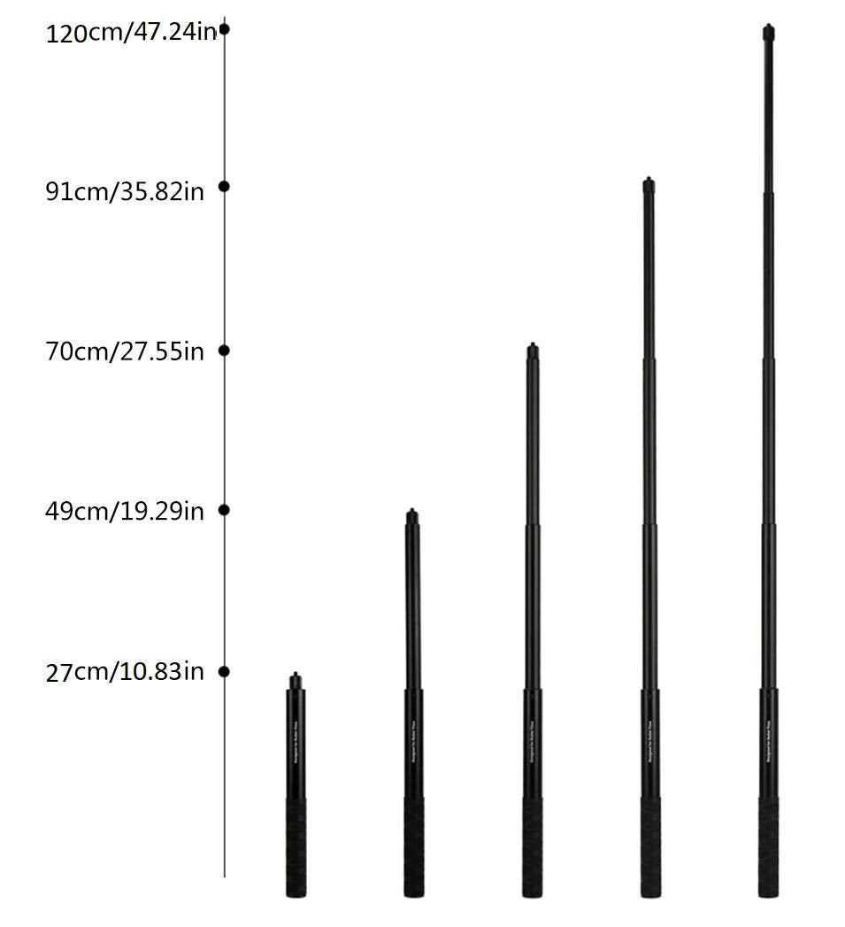 Invisible Monopod Selfie Stick for Insta360 One X3/X2/Rs Plus, Hero 13/12/11/10/9, SJCAM, Smartphones & Other Action Camera - Waterproof, Adjustable