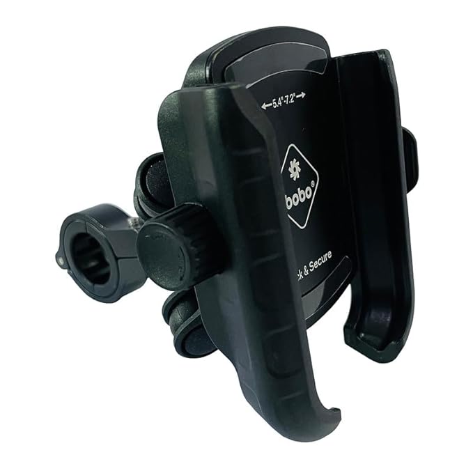 BOBO BM14 PRO Plus Quick Release with PRO Plus Vibration Damper Waterproof Bike/Motorcycle/Scooter Mobile Phone Holder Mount, Ideal for Maps and GPS Navigation (Black)