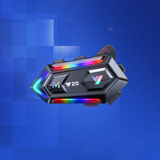 Y20 Motorcycle Helmet Bluetooth Headset RGB Lights Waterproof