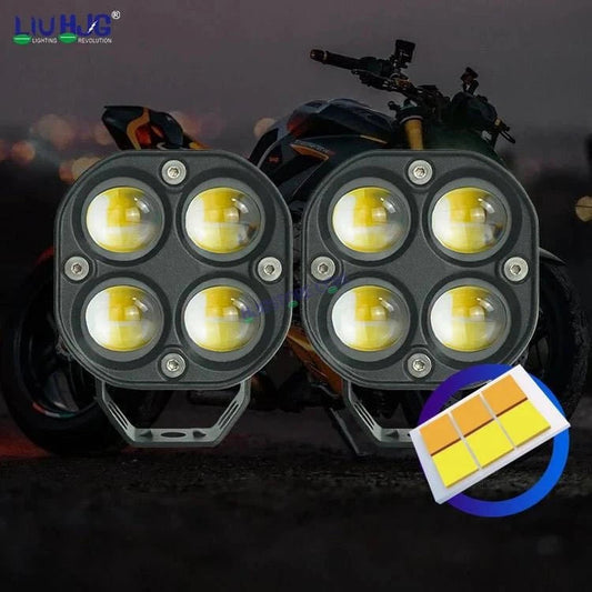 HJG 4x4 CREE LED Foglight Rectangle Mini Rgbw 12v Modular Offroad Led Pods Laser Rgb 3 Inch Led Work Light, Set of 2 HJG Foglight