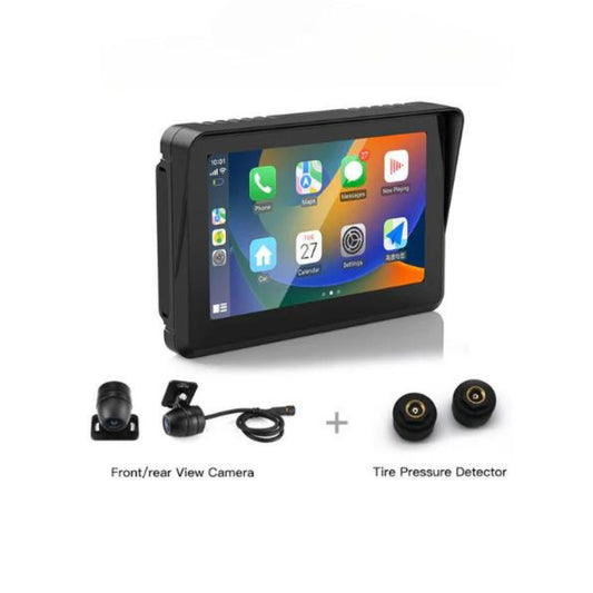 AR Moto Motorcycle GPS Carplay Android/IOS Auto Screen With Dash Cam And Tyre Pressure Monitoring