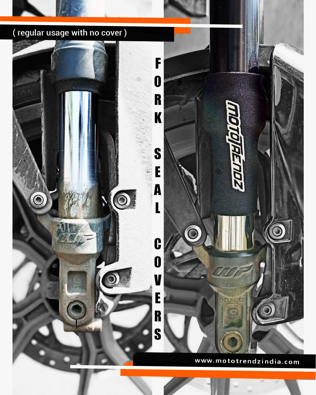Mototrendz Fork Seal Covers | Universal Fit
