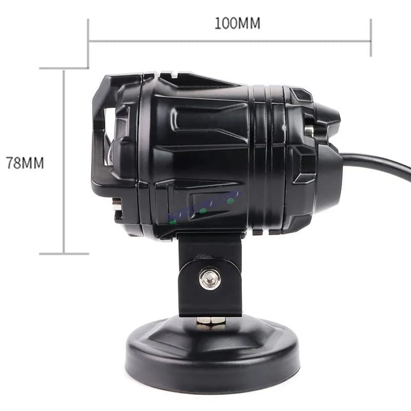 HJG Mercedes Y Lens Foglight Ultra Wide Dual Intensity LED Driving Fog Lights White/Yellow (2*45W = 90W Total) Universal For All Cars & Bikes (full set- Pair of lights + Harness + Switch + Leg guard mount)