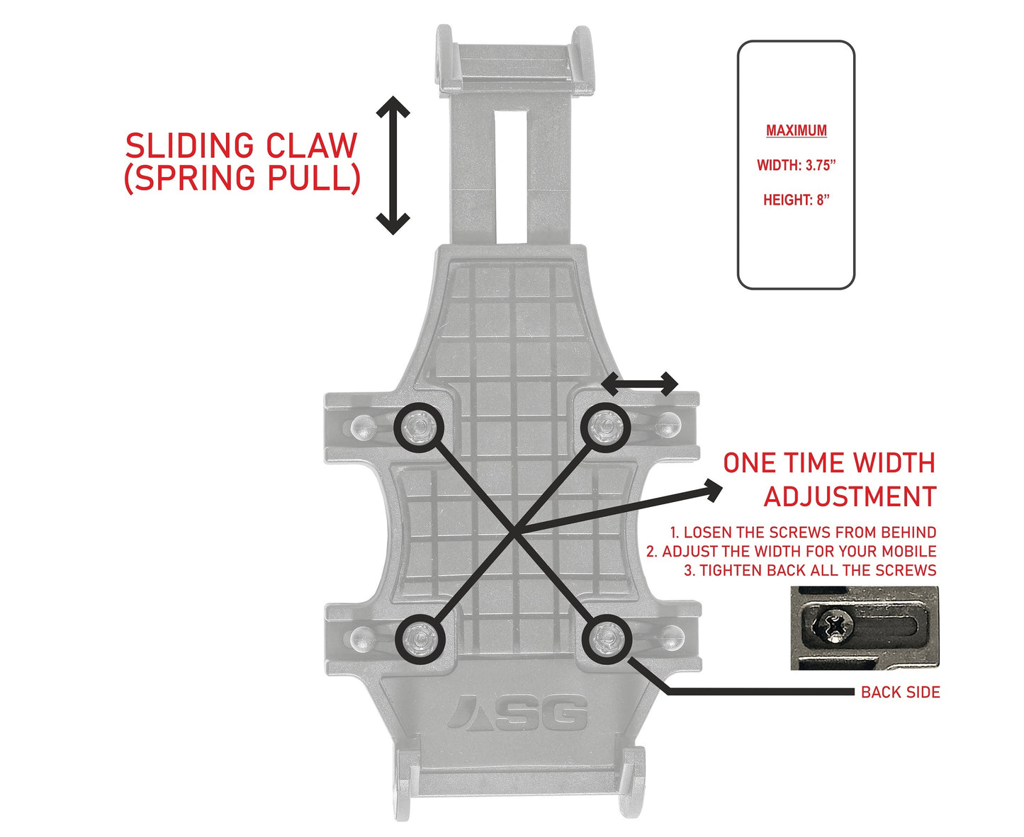 ASG EASY GRIP Mobile Holder