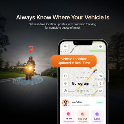 Qubo Wired Bike GPS Tracker from Hero Group | Free 4G SIM (with 12 Months Recharge) + 1 Year App/Cloud Subscription | Live Tracking | Engine On-Off Alerts | Anti-Theft | Plug & Play | Accident Alerts