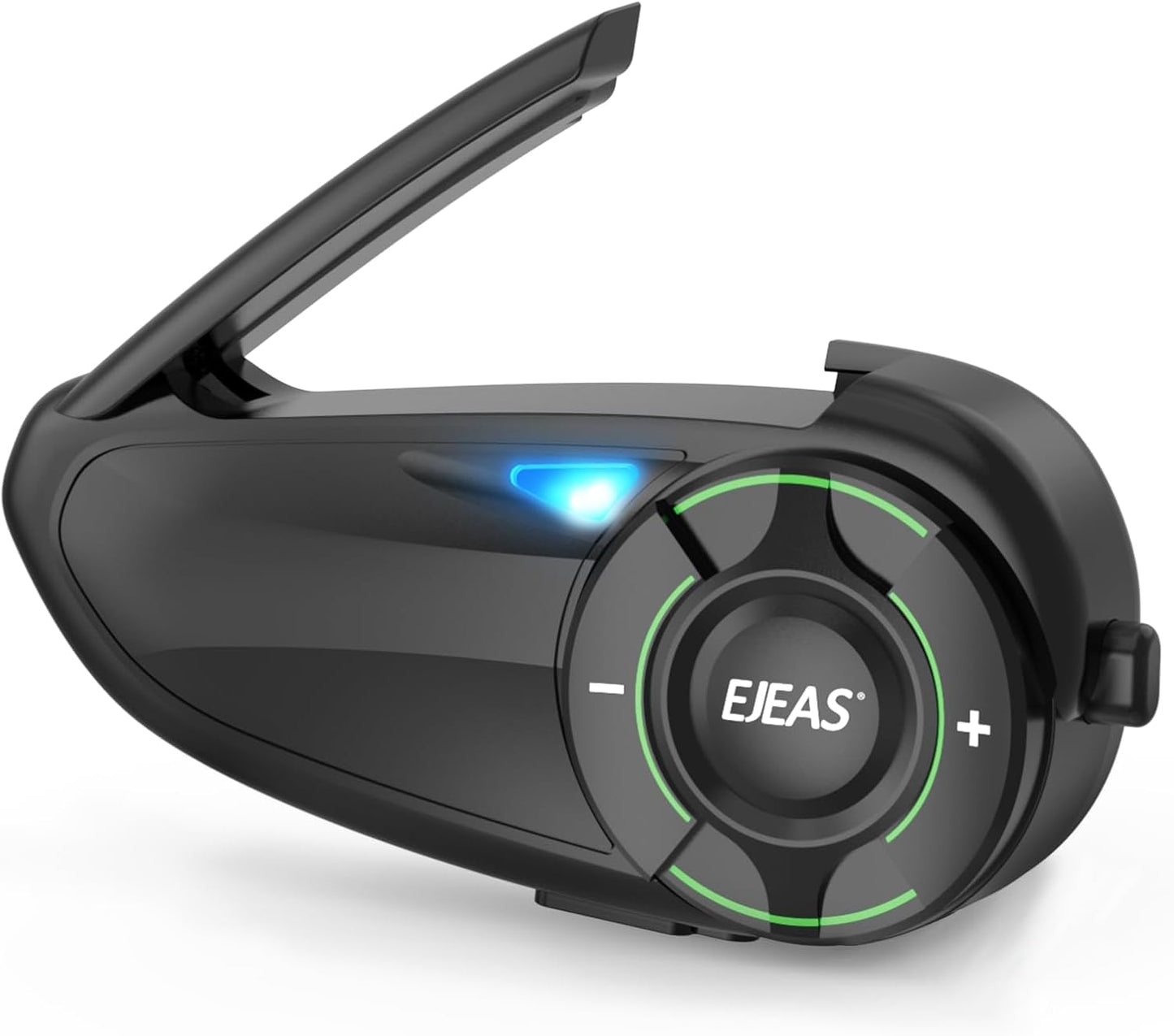 EJEAS Q8 Motorcycle Helmet Over Ear Bluetooth Headphones Intercom, New Mesh 3.0 Group Intercom System with Music Sharing and Channel Switching for 6 Riders Talking at The Same Time