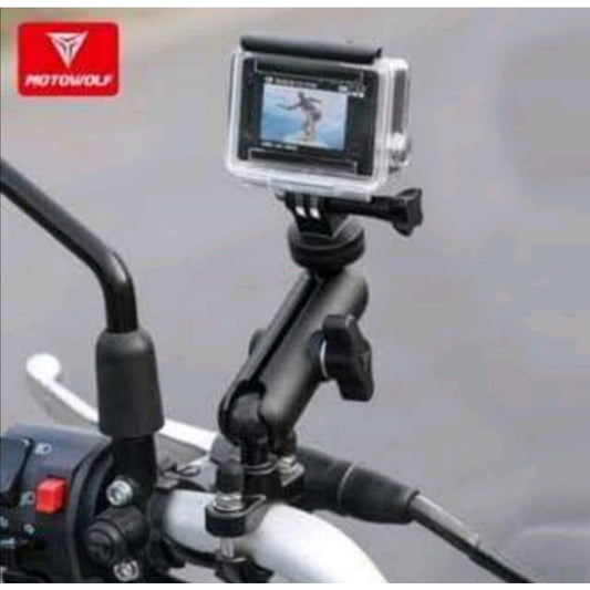 Motowolf Action Camera Holder for Motorcycle Handlebar