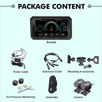 Simtac Quick Detachable Motorcycle GPS with CarPlay & Android Auto – M8DT