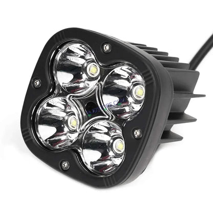 HJG 120W 4 LED CREE 60w Fog Light Auxiliary Light For All Motorcycles White With Yellow Filter Cap (Set of 2)