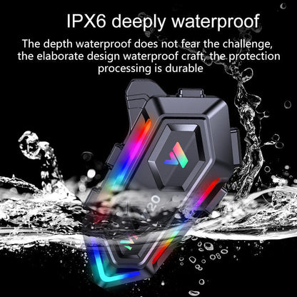 Y20 Motorcycle Helmet Bluetooth Headset RGB Lights Waterproof
