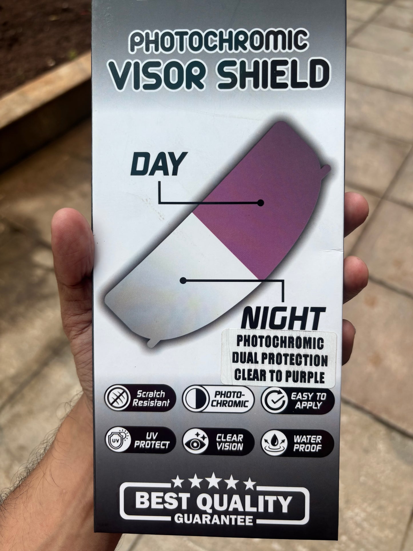 Tecza PHOTOCHROMIC VISOR SHIELD-PURPLE