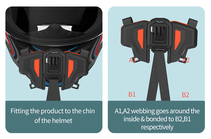 TELESIN Motorcycle Helmet Chin Strap Mount V2 for Action Camera