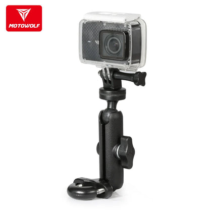 Motowolf Action Camera Holder for Motorcycle Handlebar