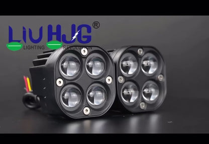 HJG 4x4 CREE LED Foglight Rectangle Mini Rgbw 12v Modular Offroad Led Pods Laser Rgb 3 Inch Led Work Light, Set of 2 HJG Foglight